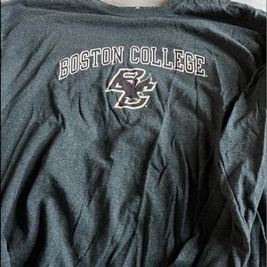 Champion Dark Grey Boston College Long Sleeve Tshirt, Size 2XL